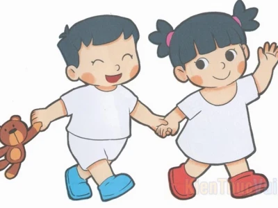 Hướng dẫn tô màu bạn trai bạn gái cho bé: Tranh tô màu đáng yêu